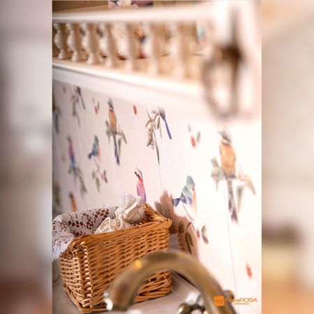 Зеркало со шкафчиком и балюстрадой Бриклаер КАНТРИ 105SB, бежевый дуб прованс, артикул КАНТРИ 105SB