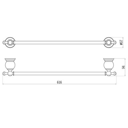 Полотенцедержатель Savol S-005724B, золото, артикул S-005724B