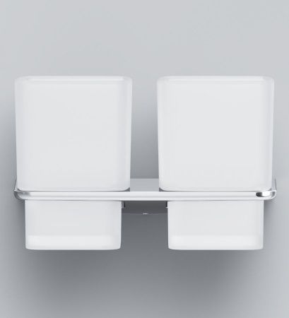 A50A343400 Inspire V2.0, Двойной стеклянный стакан с настенным держателем, хром, шт A50A343400 Inspire V2.0, Двойной стеклянный стакан с настенным держателем, хром, шт