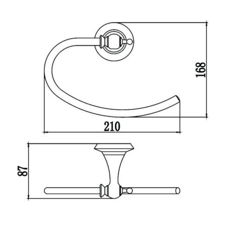 Полотенцедержатель Savol S-06960W, белый, артикул S-06960W