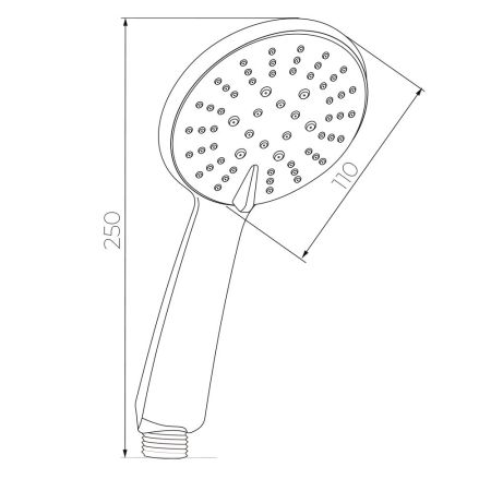 Лейка для душа WesnaArt LD045, хром, артикул LD045