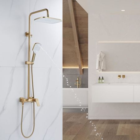 Душевая система Shevanik S4136G, золотой сатин, артикул S4136G