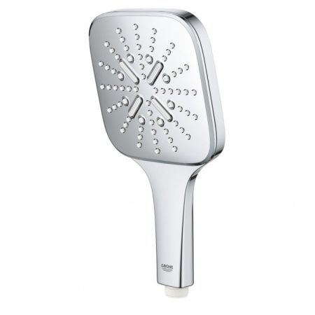 Ручной душ, Hansgrohe, Raindance Select E, диаметр лейки, мм-150, форма-прямоугольная, количество режимов-3, тип струи-RainAir, CaresseAir, Mix, цвет-хром Ручной душ, Hansgrohe, Raindance Select E, диаметр лейки, мм-150, форма-прямоугольная, количество режимов-3, тип струи-RainAir, CaresseAir, Mix, цвет-хром