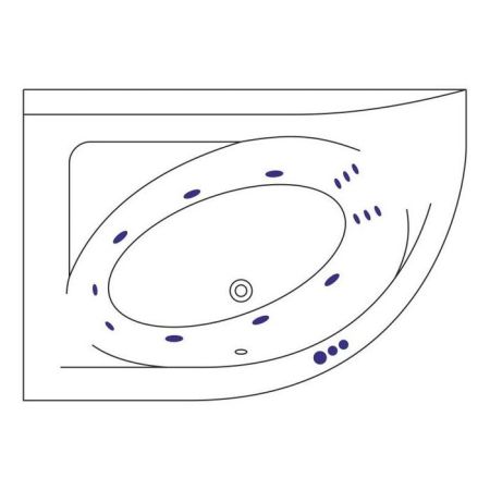 Ванна EXCELLENT Aquarella 150x100 (левая) "SMART" (хром), артикул WAEX.ARL15.SMART.CR