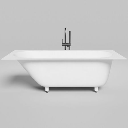 Ванна, Salini, Ornella Kit, ширина, мм-1700, глубина, мм-800, высота, мм-600, водоизмещение (л)-240, тип установки-встраиваемый, форма-овальная, диаметр слива, мм-52, ножки-есть, сифон, интегрированный слив-перелив-в комплекте, донный клапан "Click-Clack", артикул 102414G