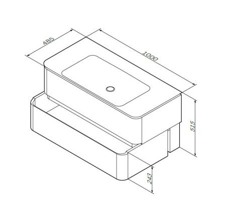 M30FHX1002NF Sensation, База под раковину, подвесная, 100 см, ящики, орех, текстурированная, шт M30FHX1002NF Sensation, База под раковину, подвесная, 100 см, ящики, орех, текстурированная, шт