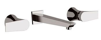 Daniel Diva, встраиваемый в стену двухрычажный смеситель для раковины (излив 18,4 см), цвет хром