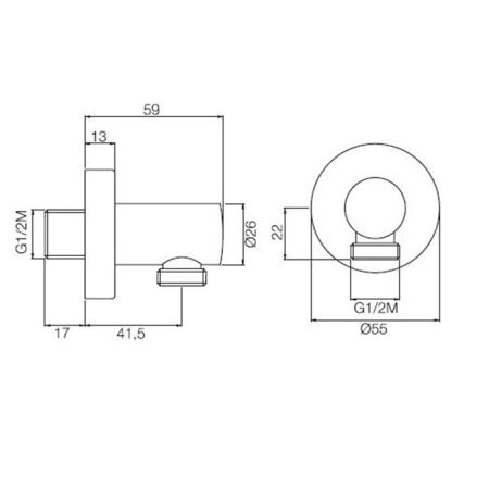 Шланговое подсоединение, Fima Carlo Frattini, Shower accessories, стандарт подвода воды-1/2", цвет-хром