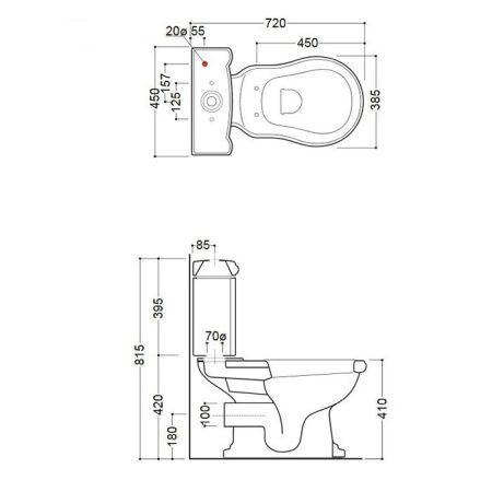 KERASAN Крепление вертикальное для напольных унитазов/биде, цвет золото, артикул 760391