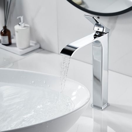 Смеситель для раковины высокий Shevanik S4011, хром, артикул S4011