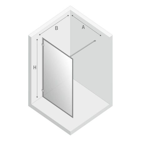 Душевое ограждение NEW TRENDY AVEXA BLACK 100x200 EXK-2051 (черный), артикул EXK-2051