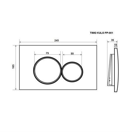 Клавиша смыва TIMO FP-001W, белый, артикул FP-001W