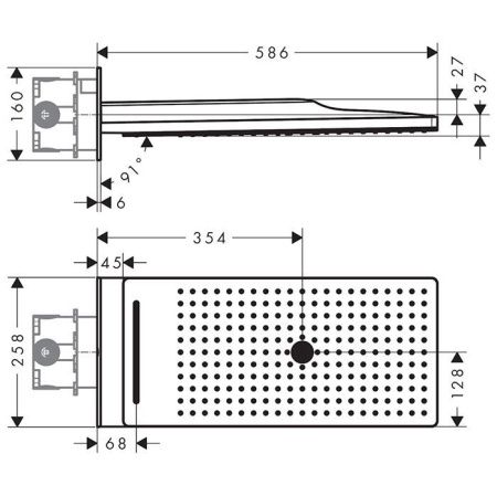 HG Rainmaker Select 580 EcoSmart Верхний душ 586x258мм, настенный, 3jet (Rain, Rainflow Waterfall, MonoRain), цвет: белый/хром HG Rainmaker Select 580 EcoSmart Верхний душ 586x258мм, настенный, 3jet (Rain, Rainflow Waterfall, MonoRain), цвет: белый/хром
