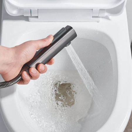 Гигиенический душ со смесителем Shevanik S6105T-1, оружейная сталь