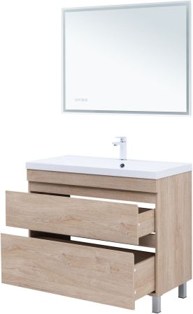 Тумба под раковину Aquanet Нота New 100 дуб светлый, артикул 00344149