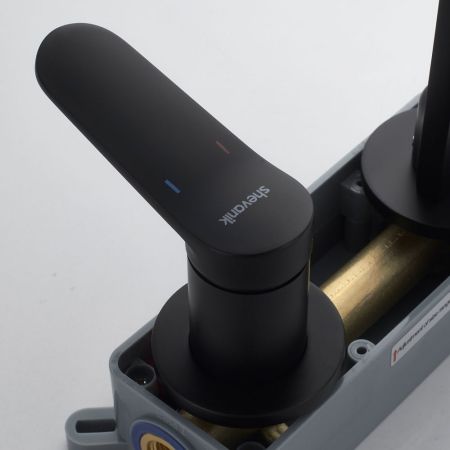 Смеситель для раковины встраиваемый Shevanik S4341H, черный
