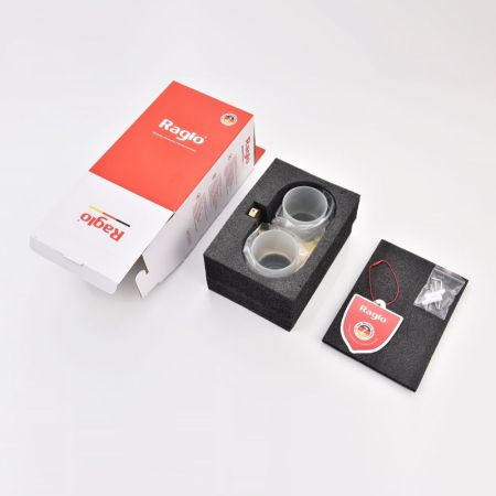 Стакан для ванной комнаты двойной Raglo R300.08.03, золотой сатин