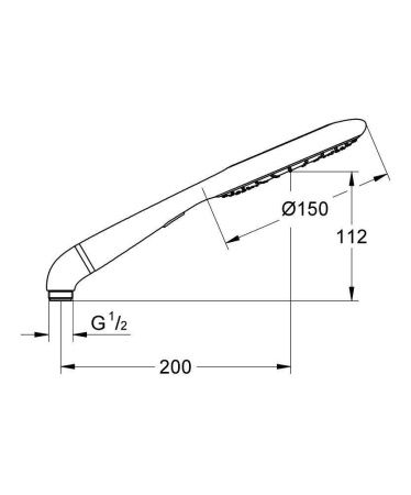 Ручной душ GROHE Rainshower Icon (2 режима), белая луна/зеленый (27276LS0)