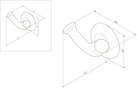 A8035600 Like, Двойной крючок для полотенец