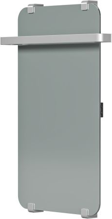 Полотенцесушитель электрический Allen Brau Infinity 80x44 с рейлингом 2.0 и креплением, серебро браш