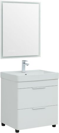 Тумба под раковину Aquanet Ирис new 60 белый глянец (2 ящика, ножки) Тумба под раковину Aquanet Ирис new 60 белый глянец (2 ящика, ножки)