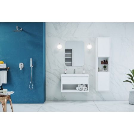 Тумба под раковину EXCELLENT Tuto 70 см (белый/белый), 1 ящик, артикул MLEX.0101.700.WHWH