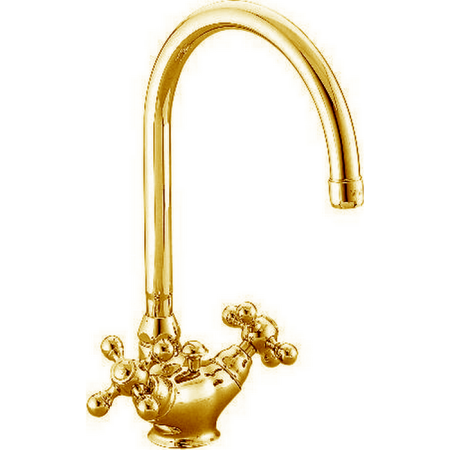 CISAL Arcana Ceramic Смеситель для кухни на 1 отверстие с донным клапаном, цвет золото