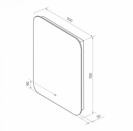 Зеркало с тёплой подсветкой "Ravenna 500x700" AM-Rav-500-700-DS-C, артикул AM-Rav-500-700-DS-C
