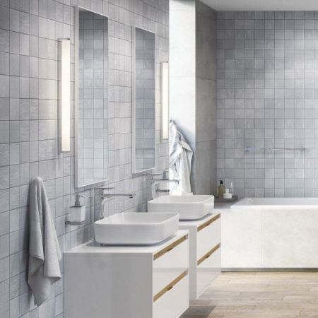 Зеркало прямоугольное EXCELLENT Kuadro 100x50 (белый мат)