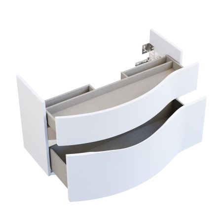 Тумба RIVA 100 см левая, белая матовая, артикул RV.100Lh\WHT.M