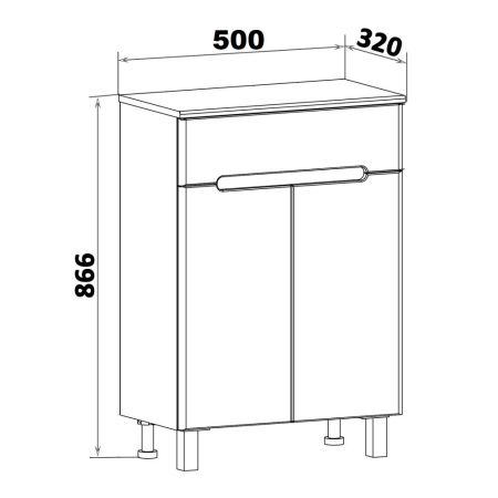 Полупенал Runo Парма 50 (00-00001050), артикул 00-00001050