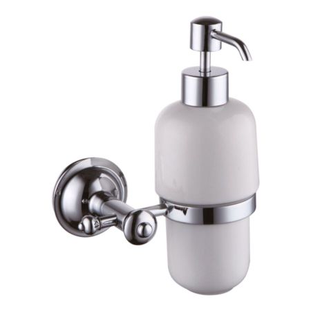 Дозатор ASTOR керамический, 230мл с держателем, хром, Sapho