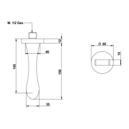 Bongio O'Clock Green Встраиваемый излив 160 мм, цвет белый матовый