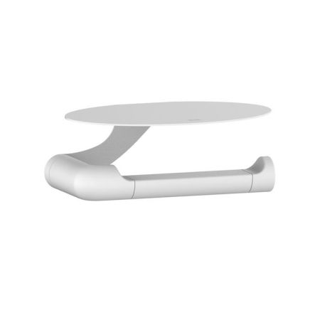 Бумагодержатель с овальной полкой IDDIS Noa белый матовый (NOAWT00i43), артикул NOAWT00i43