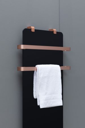 Полотенцесушитель электрический Allen Brau Infinity 120x44 с рейлингом 2.0 и креплением, медь браш