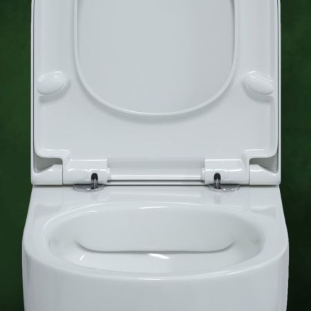 Унитаз BERGES подвесной EGO Rimless 49см, сиденье дюропласт Toma SO, микролифт, быстросъем, артикул 082122