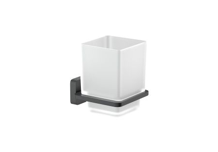 Стакан с держателем AQUATEK, матовый черный AQ4304MB ЛИБРА, артикул AQ4304MB