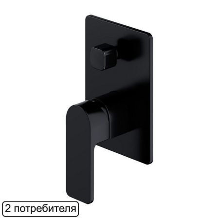 Смеситель для душа скрытого монтажа OMNIRES BARETTI BA7835BL (черный BLM), артикул BA7835BL