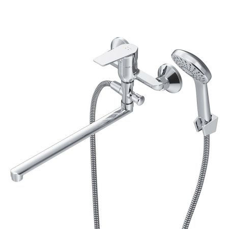 F90A90100 Gem, смеситель д/ванны/душа, излив 325 мм, душевой набор, хром, шт