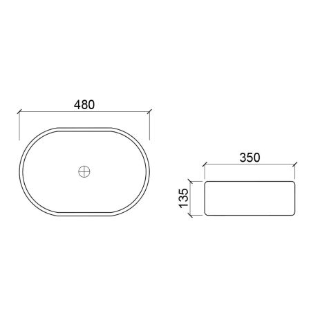Раковина чаша WesnaArt NOVA 4030-NOV03, белый, артикул 4030-NOV03