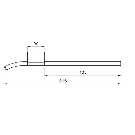 Stella Bamboo Полотенцедержатель настенный 40 см 602/40 цвет: хром
