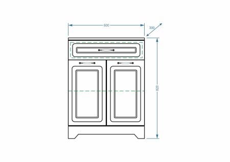 Комод "Кармела 60", 1 ящ., ольха белая, артикул SP-00000190