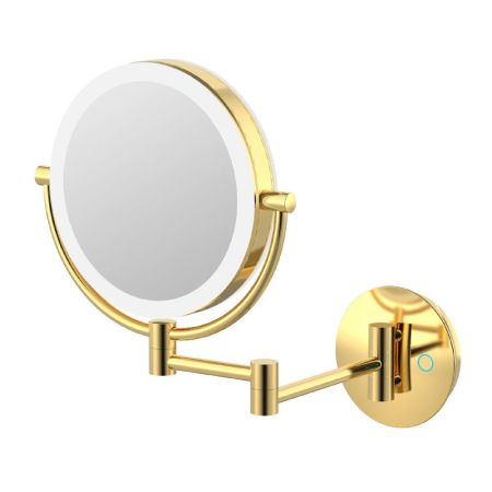 Зеркало косметическое JAVA S-M222LB, матовое золото, артикул S-M222LB