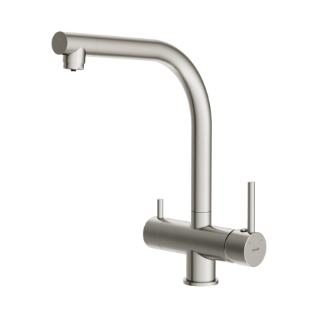 Смеситель для кухни Cersanit CREA однорычажный с фильтром сатин (68224), артикул 68224