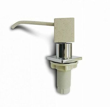 Дозатор для кухонной мойки GranFest 004 "Квадрат", серый