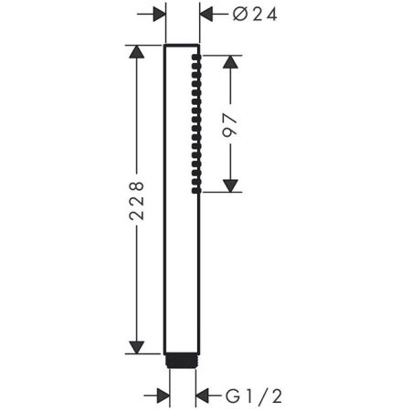 HG Pulsify Ручной душ-"палочка" 100 1jet EcoSmart+, матовый черный, артикул 24126670