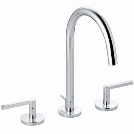 Смеситель для раковины, Kludi, Nova Fonte Puristic, тип открывания воды-двухвентильный, тип регулирования воды-керамическая кран-букса, монтаж-на раковину/столешницу, отверстия для монтажа-3, высота, мм-290, вынос излива, мм-170, тип излива-поворотный с о, артикул 201430515