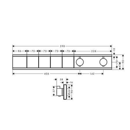 HG RainSelect Встраиваемый термостат для душа, 4 источника (внешняя часть), цвет: полир золото, артикул 15382990