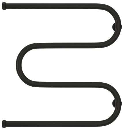 Полотенцесушитель водяной "М-обр.+" 600х600 Н. Г. 1" (Матовый Чёрный), артикул 31-4007-6060