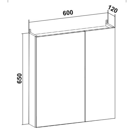 Зеркальный шкаф Runo белый Лада 60 (00-00001159), артикул 00-00001159